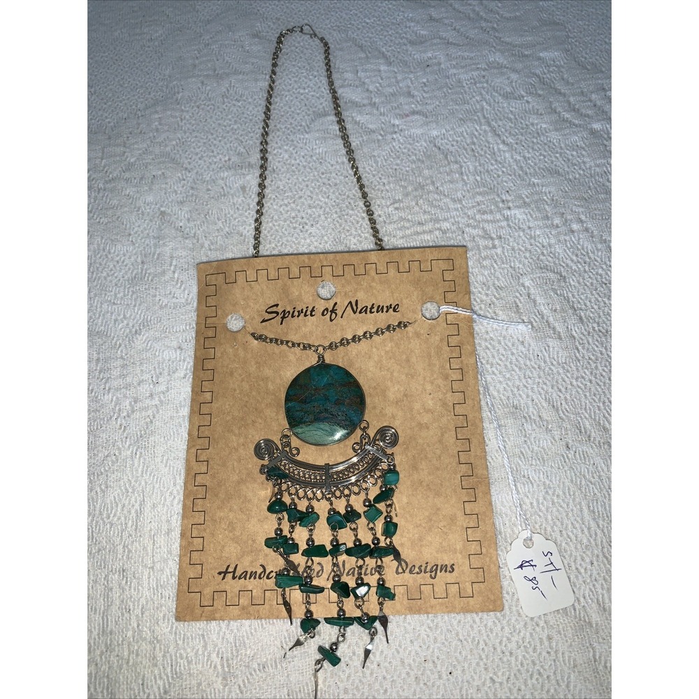 Turquoise(?) Necklace Spirit of‎ Nature Native Southwest Handcrafted Design